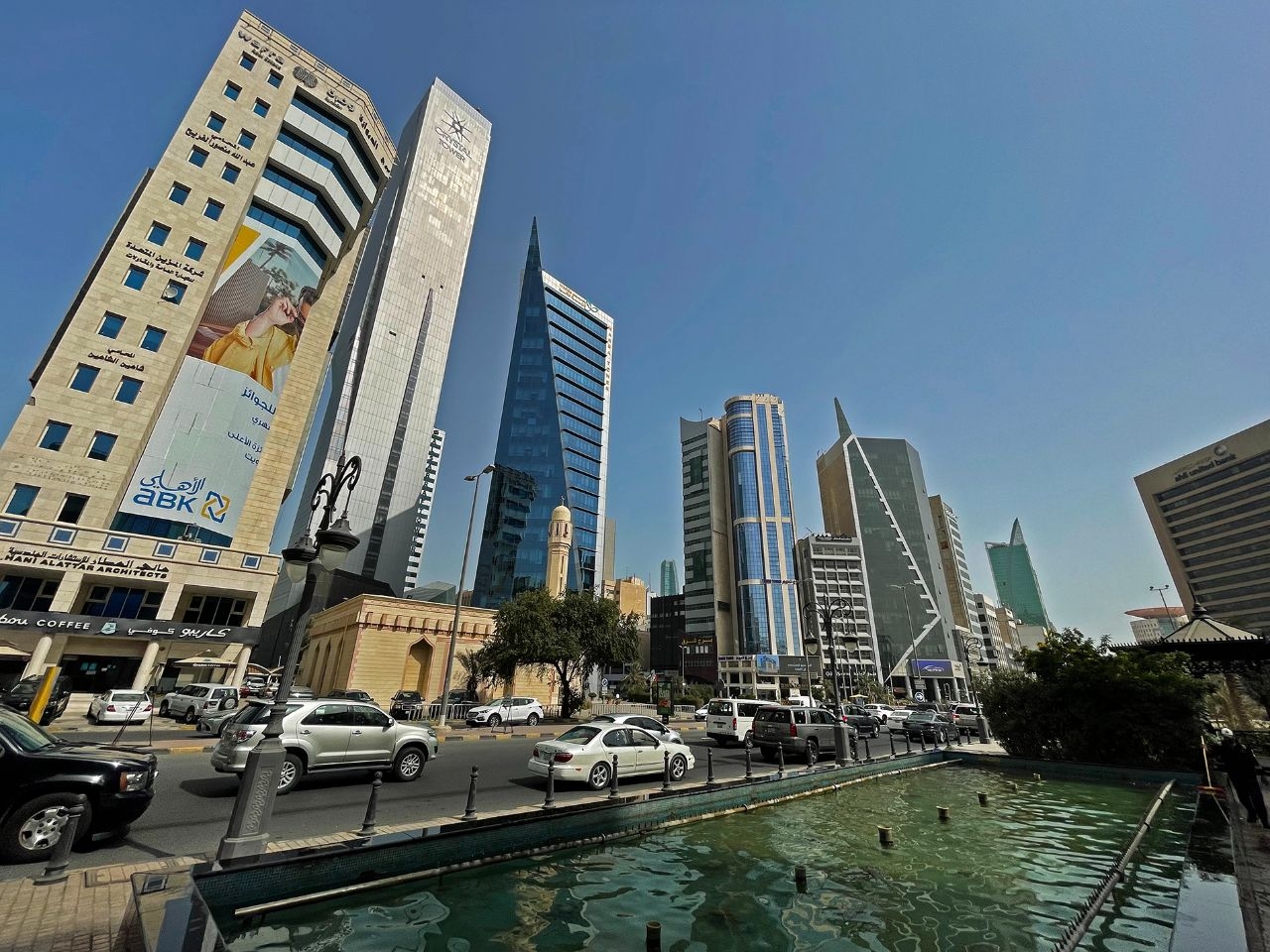 Walking in Kuwait City.  Business District (Downtown)