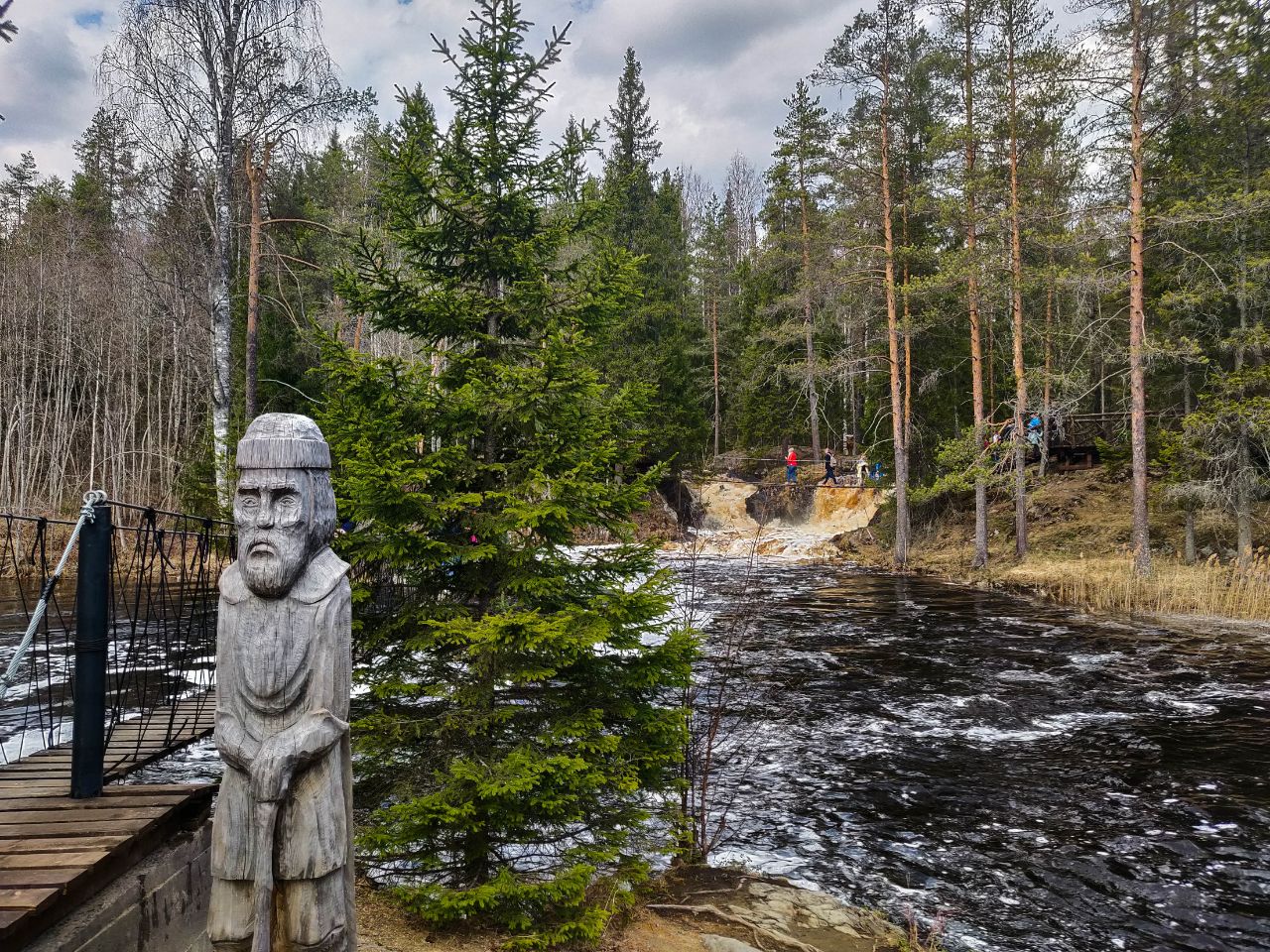 водопады  Ахвенкоски Рускеала, Россия