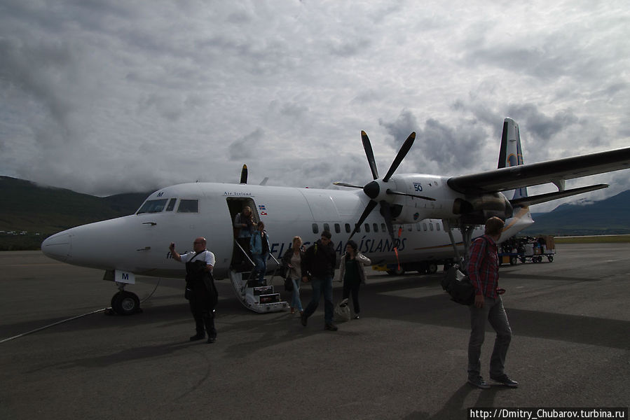 Борт авиакомпании Air Iceland, Акурейри Исландия