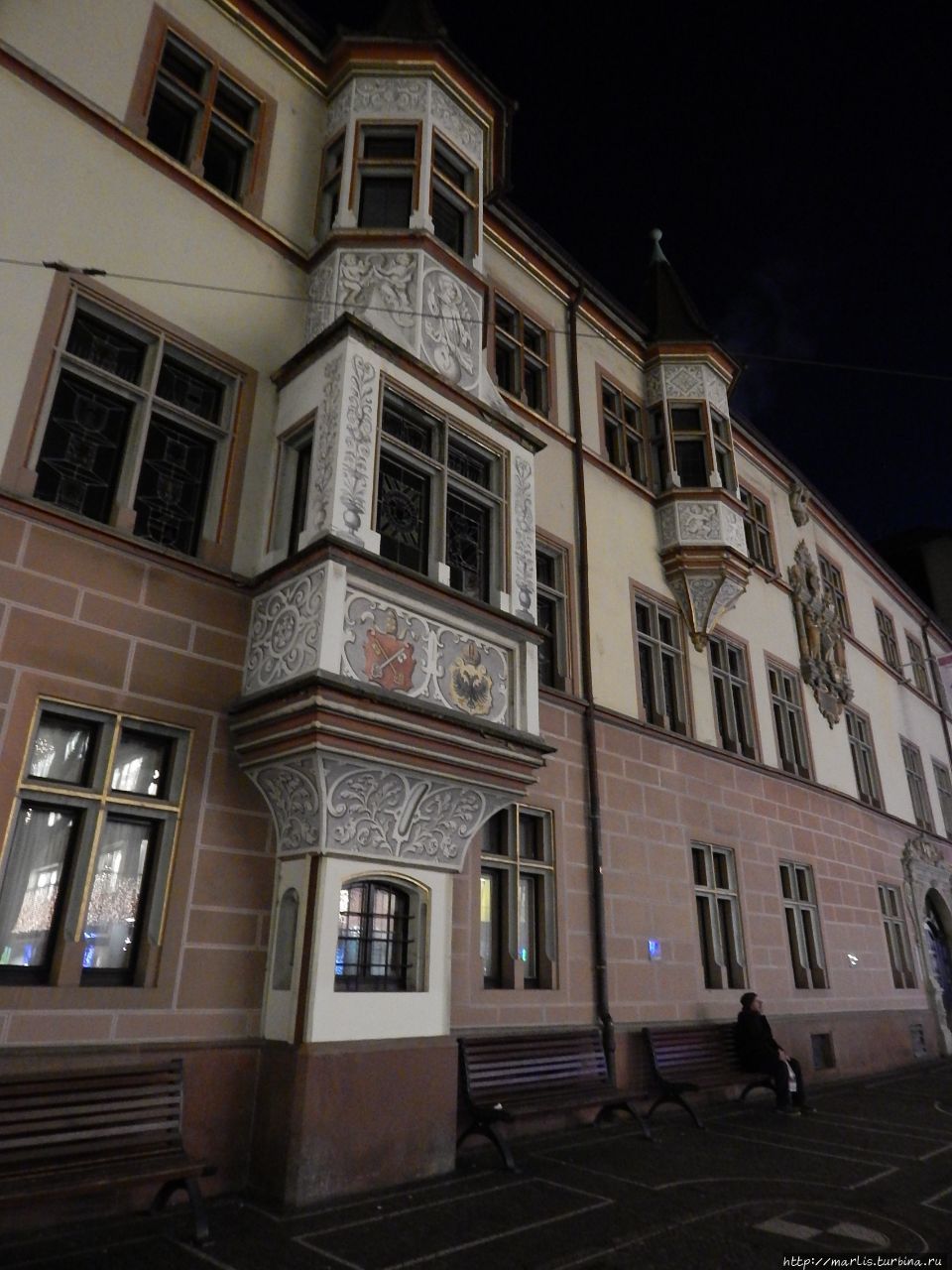 Вечером в историческом центре Фрайбурга