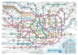 Схема линий метро Токио. Из интернета.