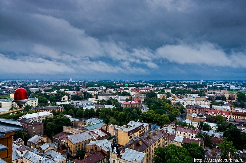 Вид на Ригу со здания Академии наук Рига, Латвия