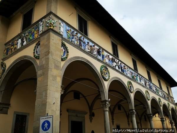 Пешеходный маршрут в городе Pistoia Пистоя, Италия