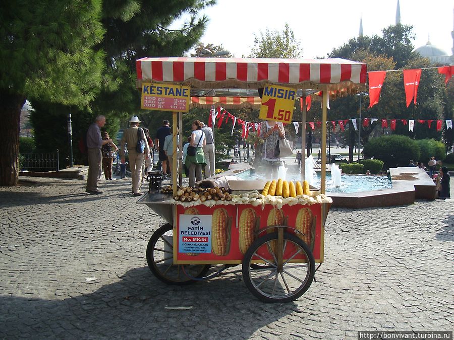 Кукуруза и каштаны