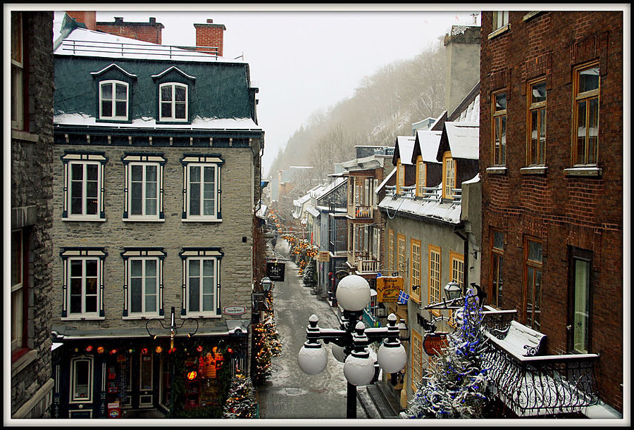 Первый снег в Квебеке или девятый объект ЮНЕСКО в Канаде Квебек, Канада