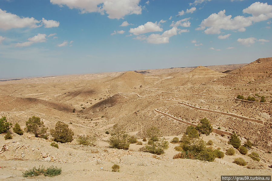 Вид со смотровй площадки. Здесь снимались Звёздные войны Матмата, Тунис
