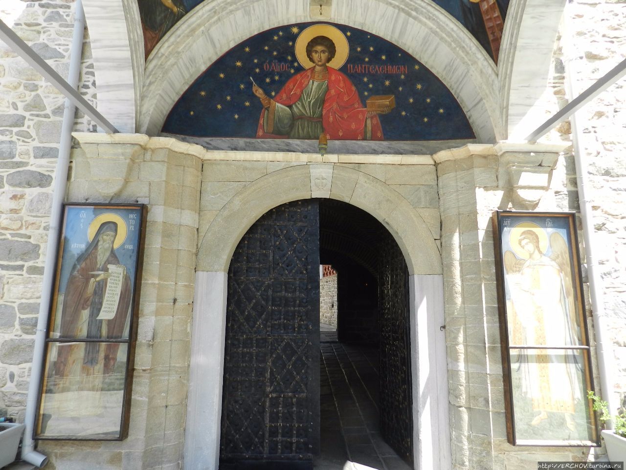 Греция Афон монастырь внутри