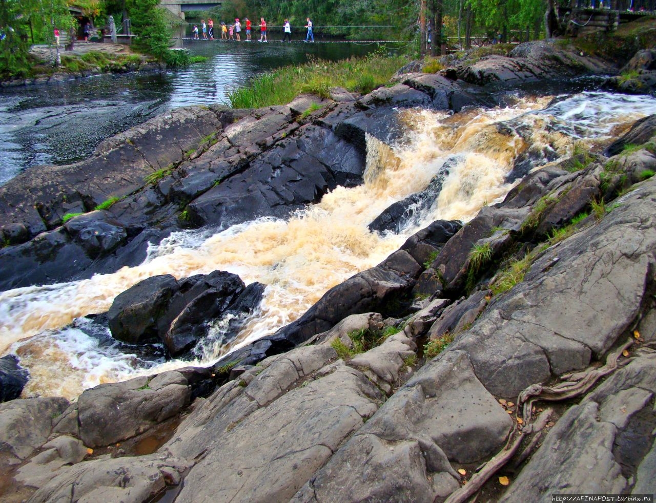 Водопад Ахинкоски Рускеала, Россия