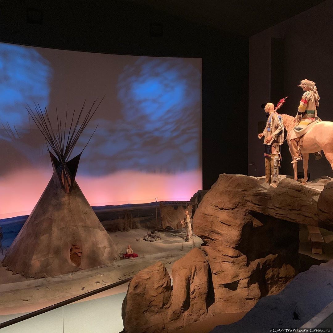 Вигвамы индейцев в Музее индейцев равнин Коди, CША