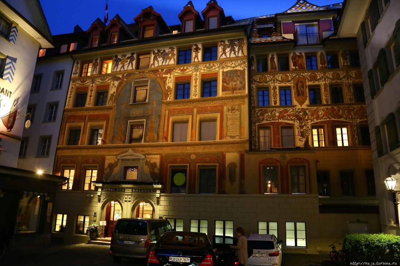 Великолепное очарование вечернего Люцерна Люцерн, Швейцария