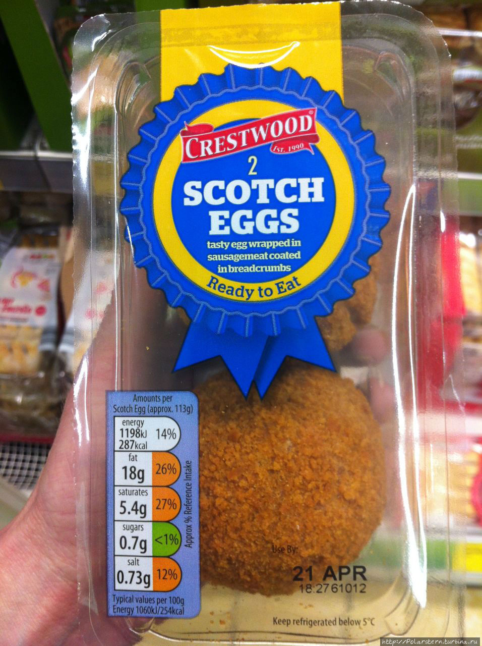 Яйца по-шотладски: целые вареные яйца в сочном фарше под хрустящей корочкой. Великобритания