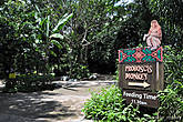 Практически на входе стоит указатель к наиболее популярным жителям зоопарка обезьянам-Носачам.