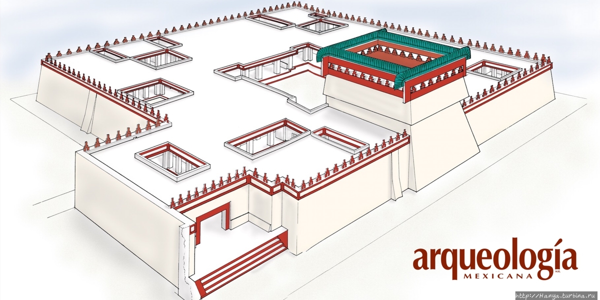 Реконструкция Дворца Кетцальпапалотля. Из интернета