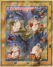 Четыре евангелиста (миниатюра Ахенского Евангелия, ок. 820 года) (Из Интернета)