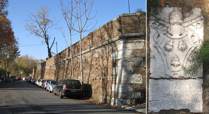 Стены Аурелия / Janiculum walls Aurelian Walls Walls of Urban VIII