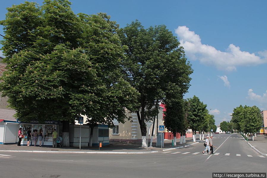 Поворот на Ленинскую — как раз в сторону исполкома и главной площади города... Петриков, Беларусь