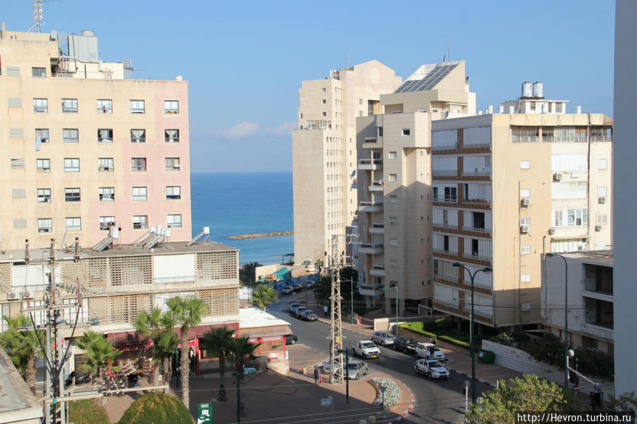 Вид из окна отеля Нетания, Израиль