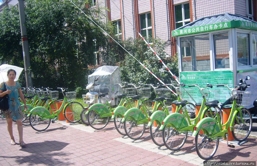 Велосипедная стоянка Хэйхэ, Китай