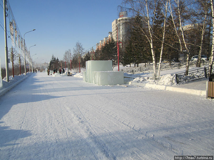 Здесь будет выставка ледовых скульптур. Красноярск, Россия