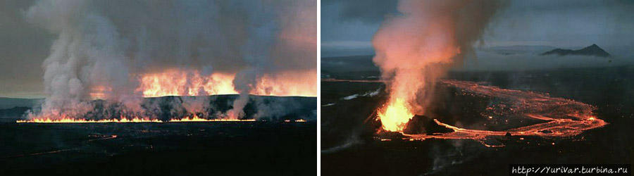 Извержение Краплы в 1984 году. Из Интернета Рейкьяхлид, Исландия