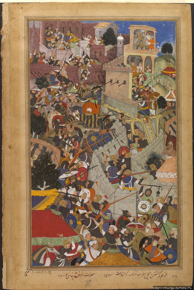 Осада крепости Читторгарха в 1567 г. Из интернета