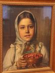 Девочка с ягодами. Н.Е.Рачков, 1879 г. Оказывается художник был очень популярен, работы его хорошо покупались,а сам он сотрудничал с известными людьми и изданиями. Широко известен как живописец, иллюстратор и карикатурист.