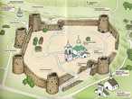 На просторах интернета нашли план-схему Изборской крепости, чтобы далее более понятны были наши фотографии и пояснения к ним.