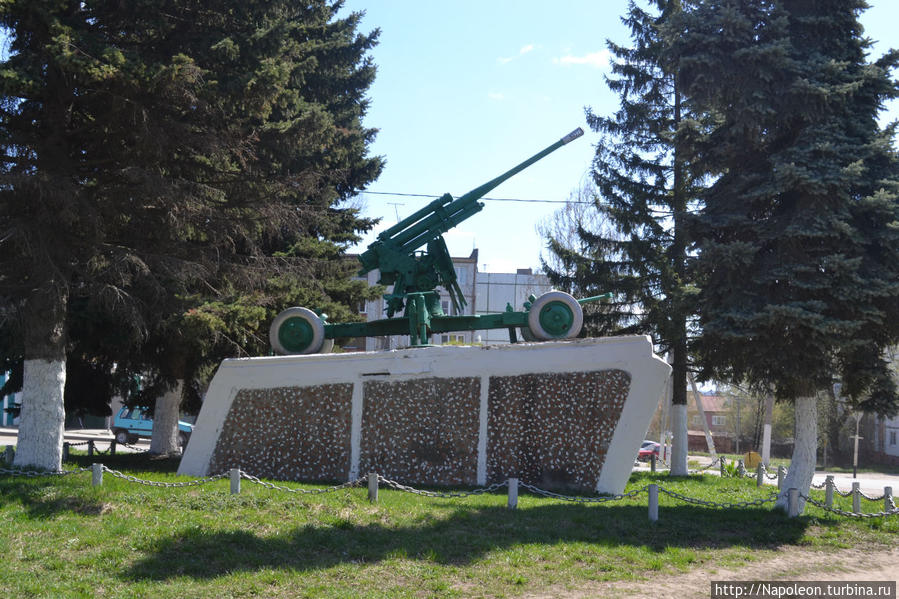 Памятник «Зенитно-артиллерийская пушка» Венёв, Россия