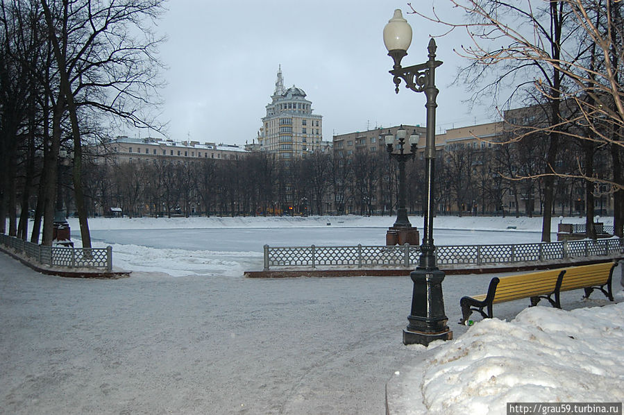 Зимой вокруг Патриарших прудов Москва, Россия