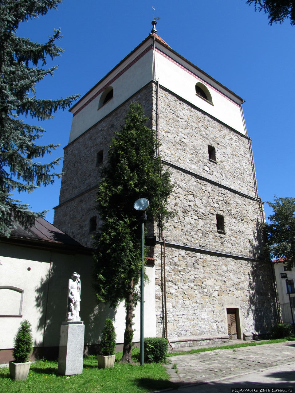 Колокольня – построенная из камня в 1723-1724 годах на месте предыдущей деревянной с 1582 года, которая сгорела во время пожара города в 1721 г. Живец, Польша