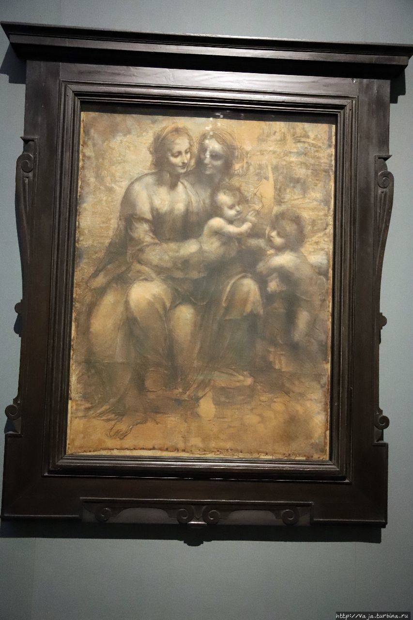 Леонардо да Винчи. Мадонна с младенцем святой Анной и маленьким Иоанном Крестителем Лондон, Великобритания