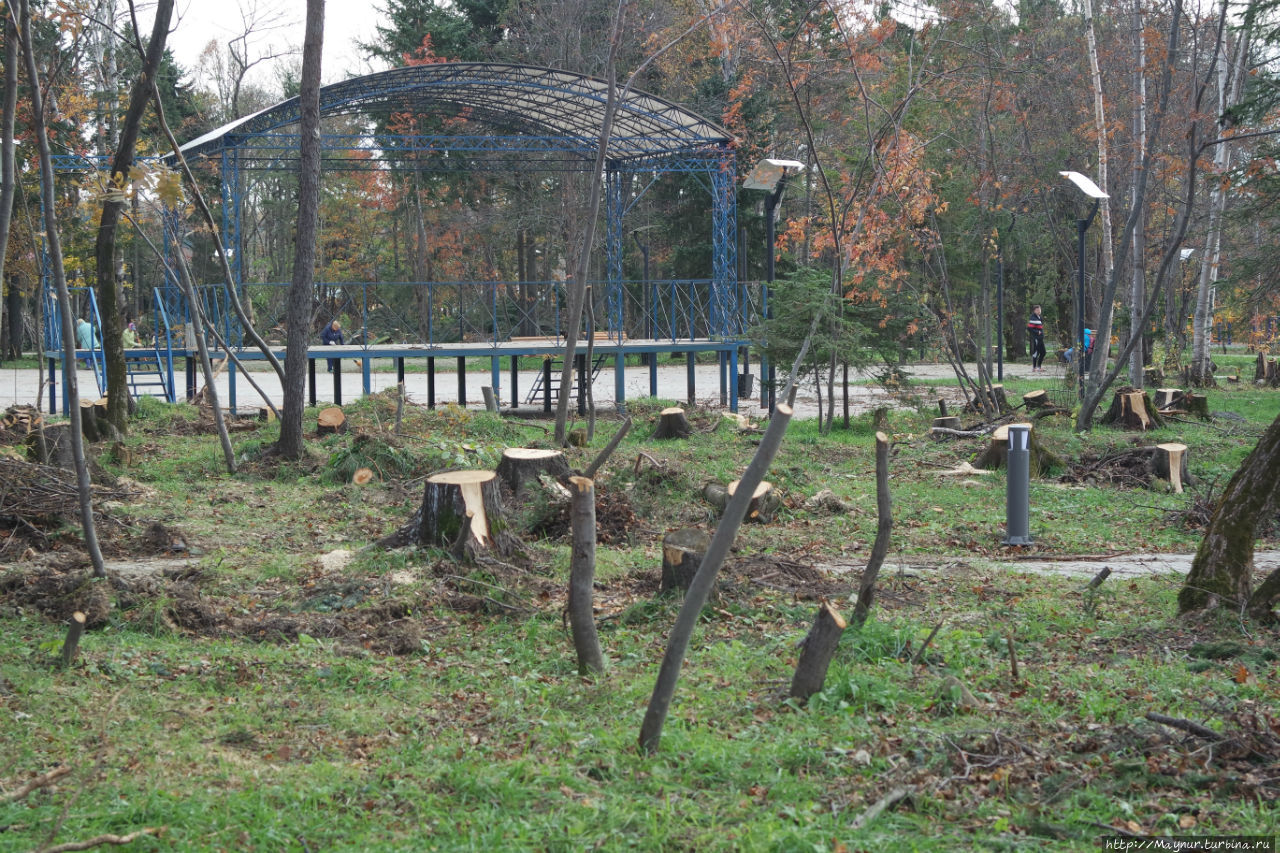 Парк  без деревьев. Южно-Сахалинск, Россия