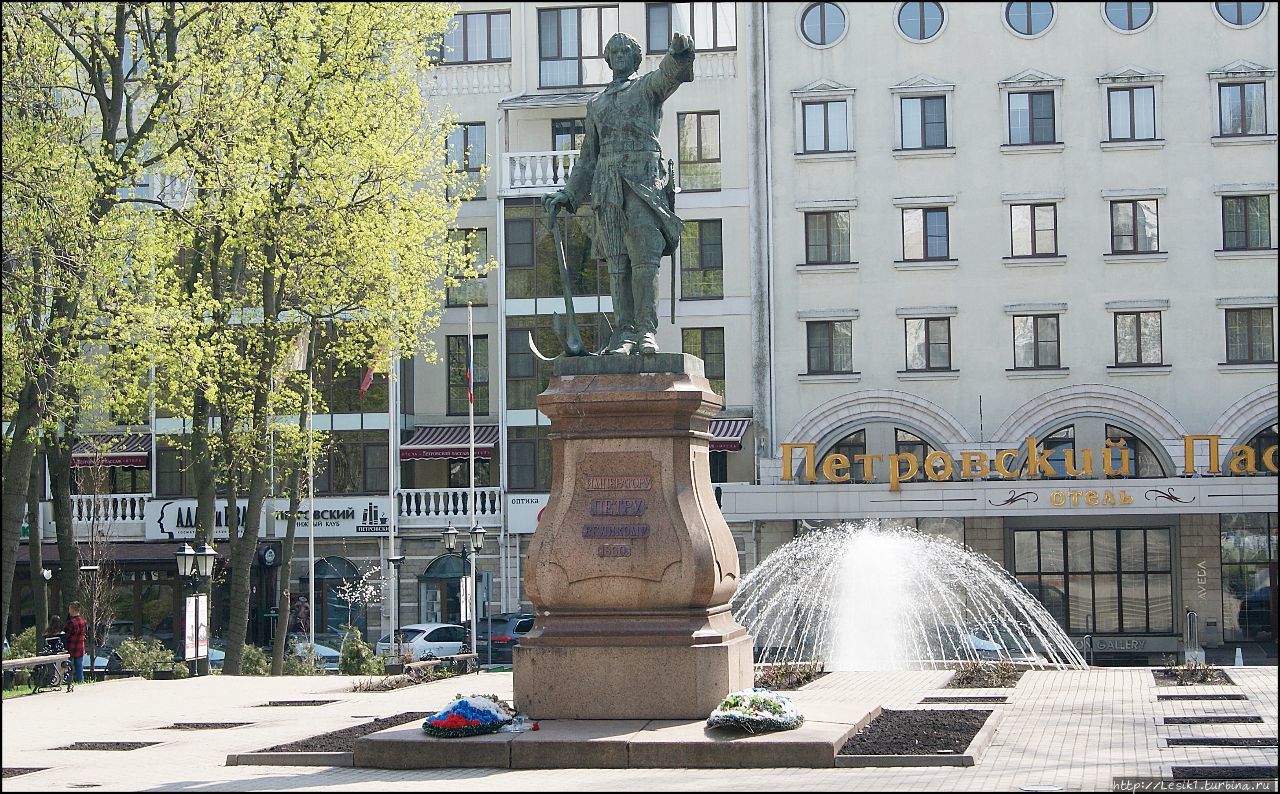 Петровский сквер и памятник Петру I Воронеж, Россия