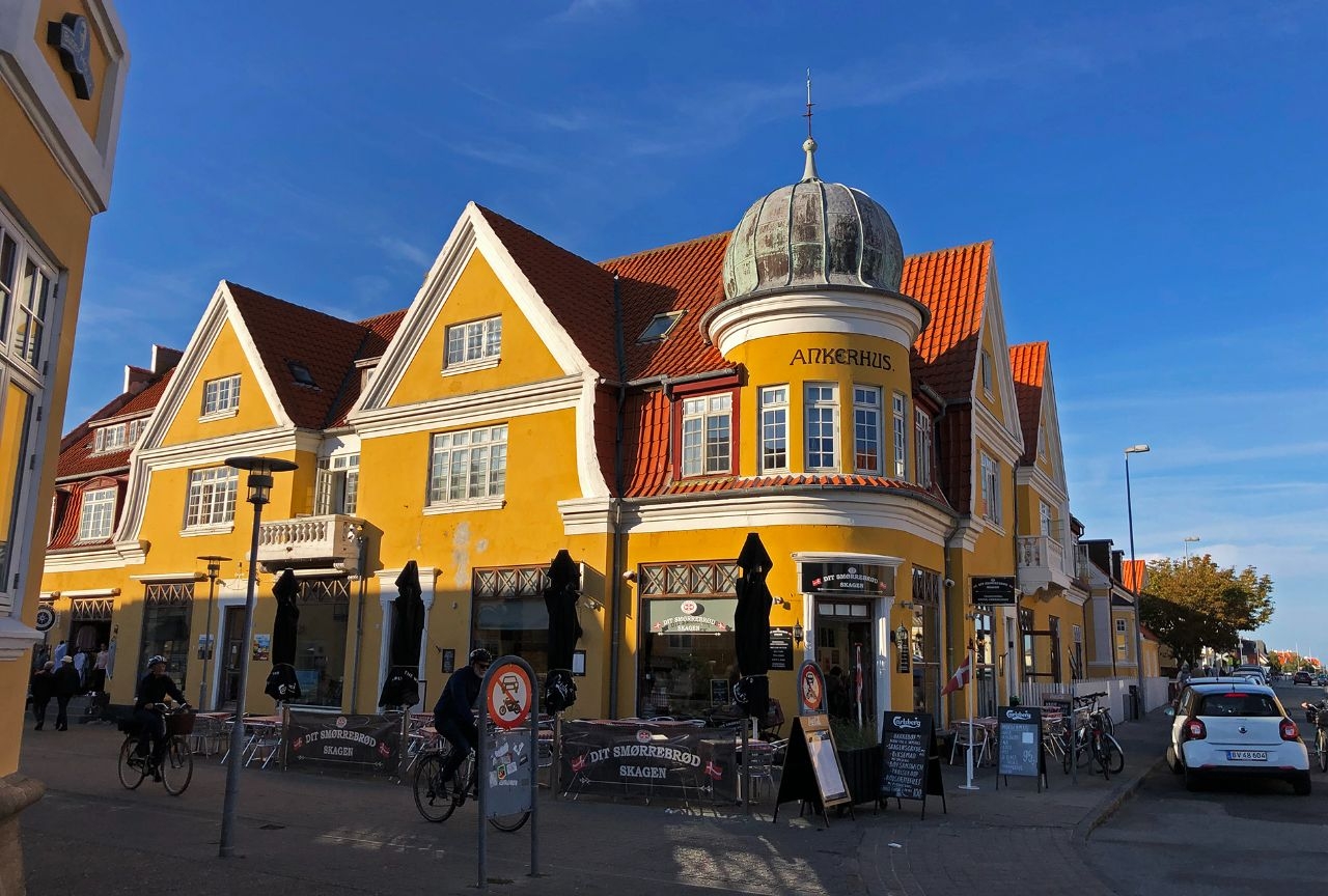 Skagen - the northernmost city in Denmark. City Сenter