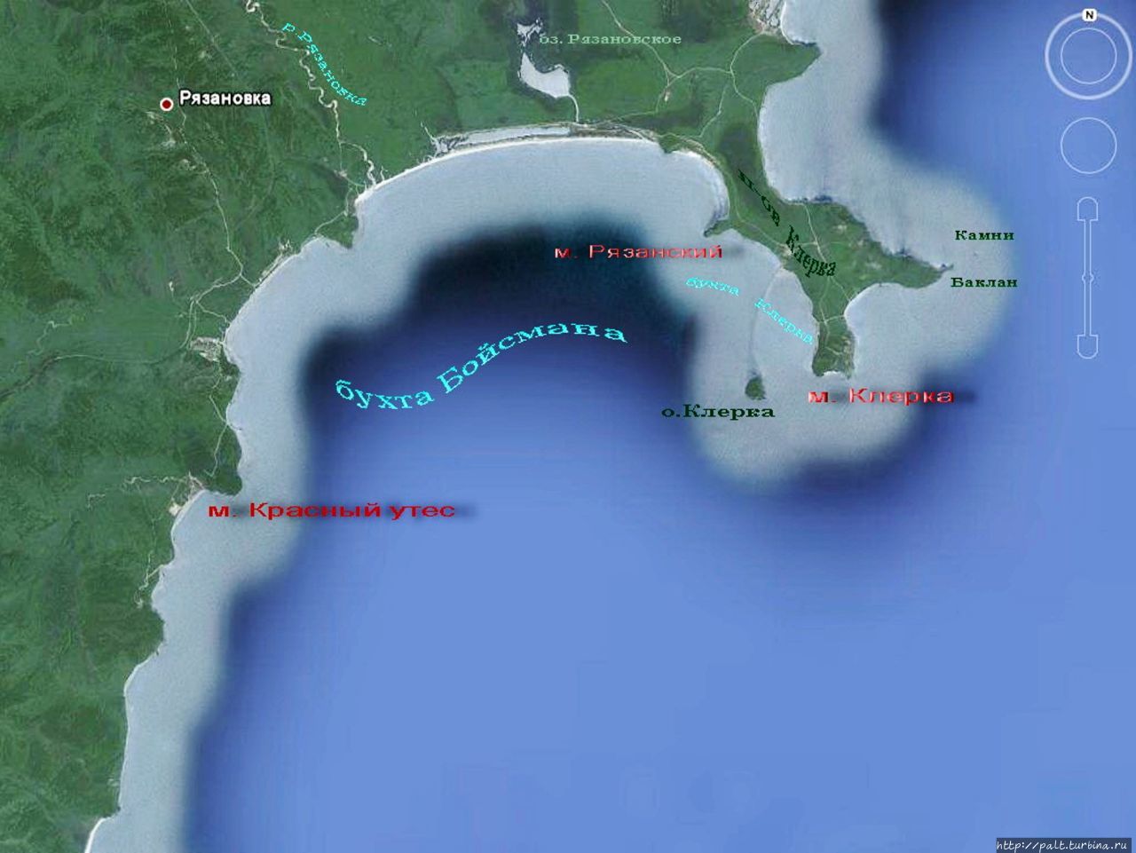 Карта бухты Бойсмана