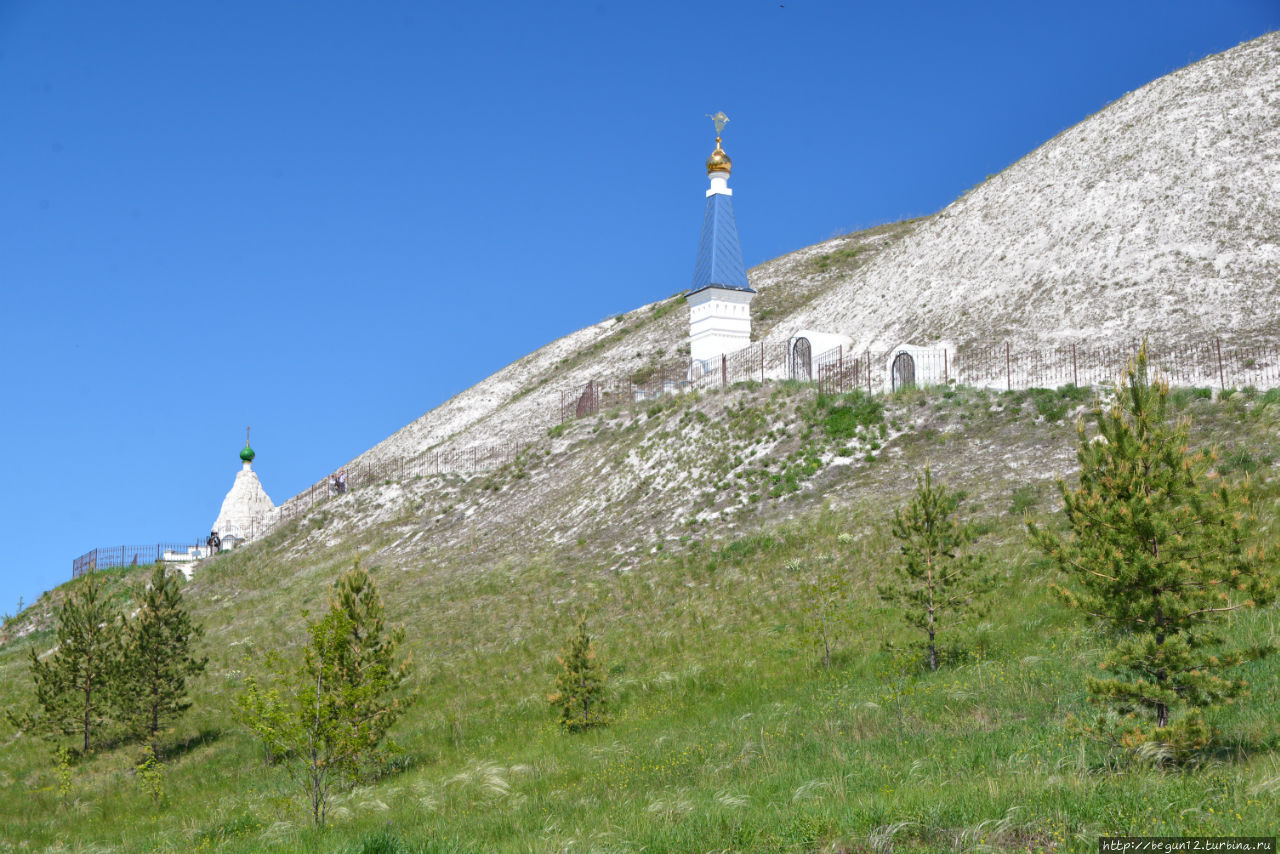 меловые горы Спасского монастыря Воронежская область, Россия