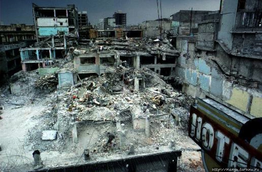 Последствия землетрясения 1985 в Мехико. Из интернета Мехико, Мексика