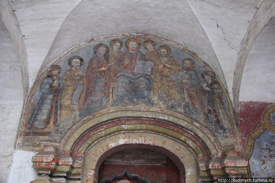 Фрески на Владимирской надвратной церковью Великий Устюг, Россия