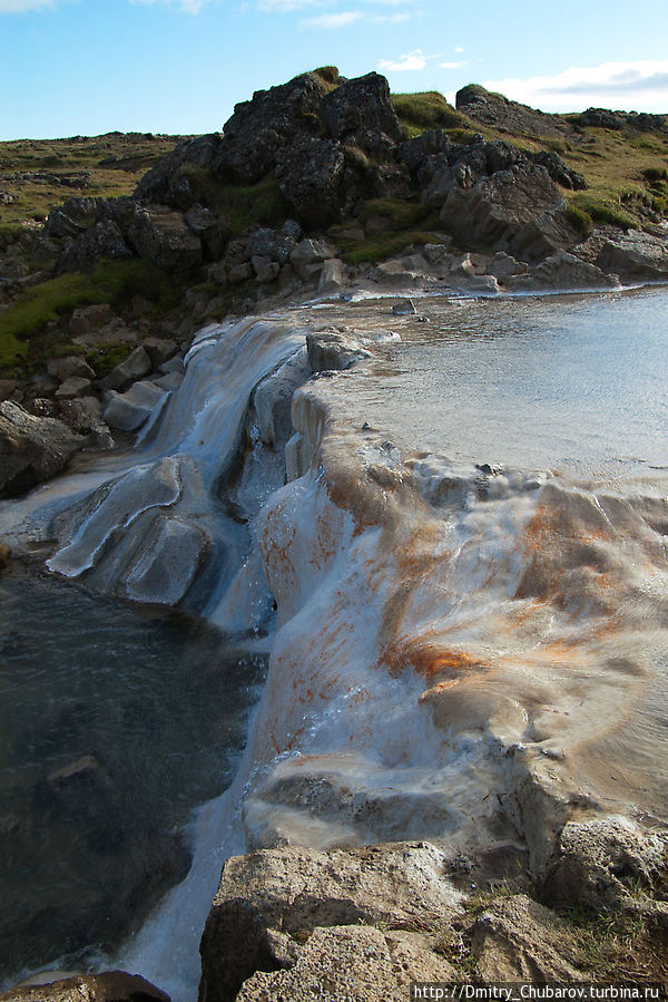 Маленький, но горячий водопад, Hveravellir Исландия