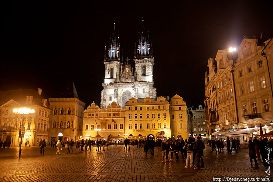 Ночная Прага Чехия