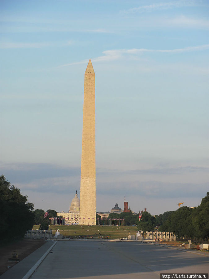 Вид на мемориал Вашингтона Вашингтон, CША