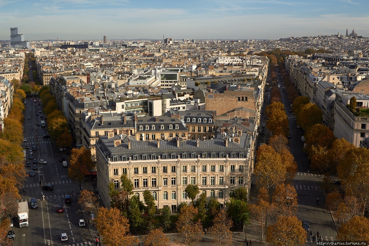 Париж 2018 — Виды с Триумфальной арки Париж, Франция