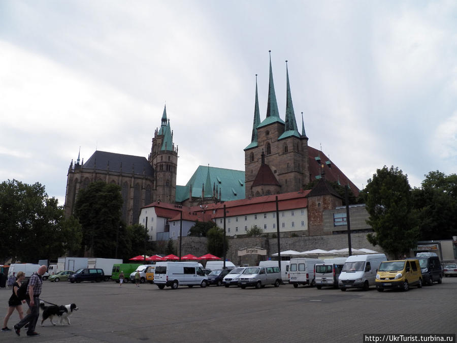 Домская (Соборная) площадь ‑ исторический центр Эрфурта Эрфурт, Германия