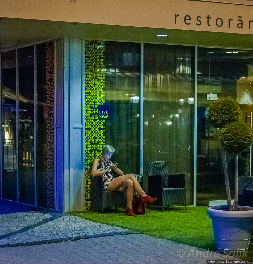 Сумерки в Старой Риге Рига, Латвия