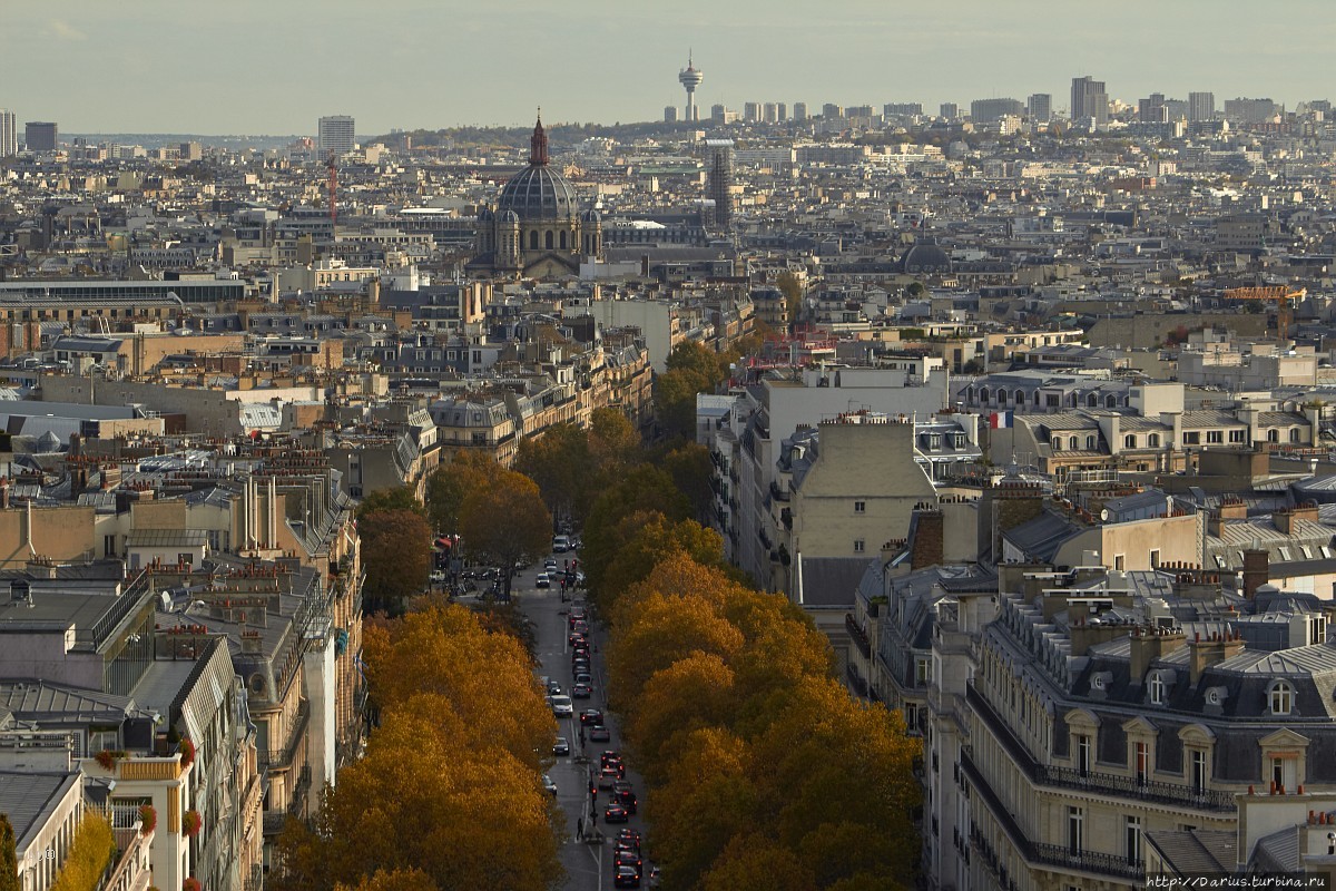 Париж 2018 — Виды с Триумфальной арки — Крупные планы Париж, Франция