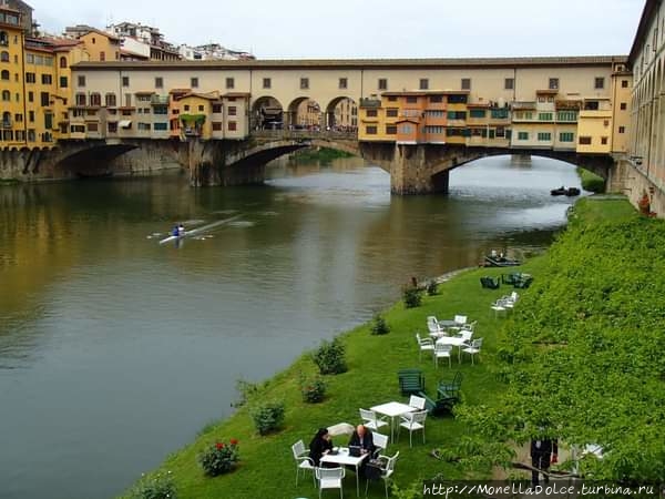 Пешеходный маршрут: Ponte Vecchio -piazzale degli Uffizi Флоренция, Италия