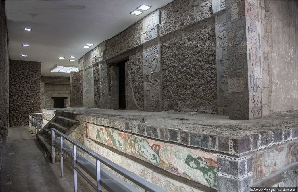 Храм Пернатых Раковин Теотиуакан пре-испанский город тольтеков, Мексика
