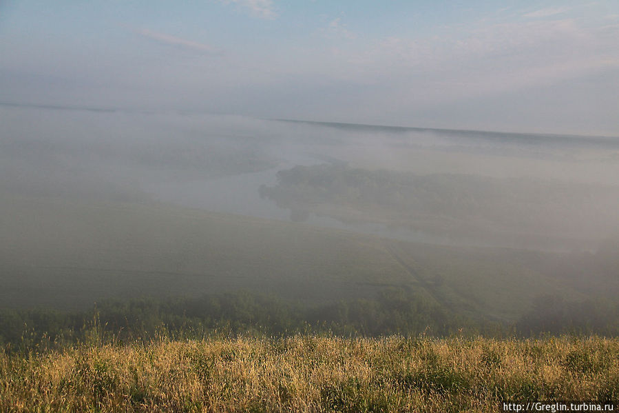 рассвет над холмом Воронежская область, Россия