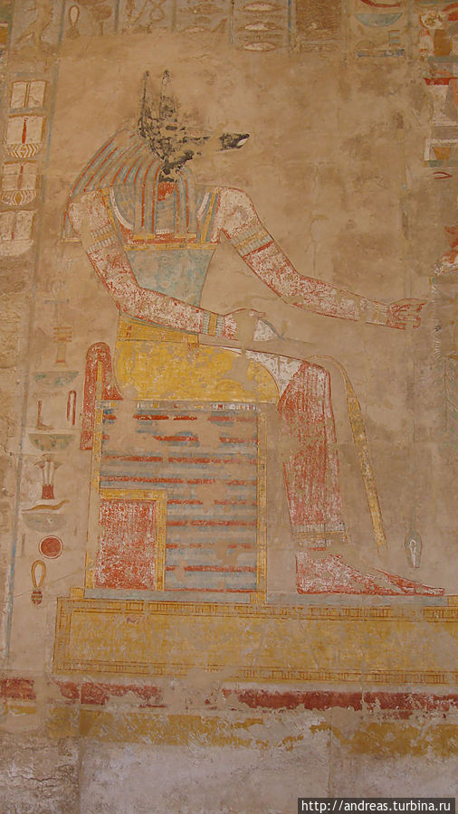Настенные рисунки храма Хатшепсут Египет