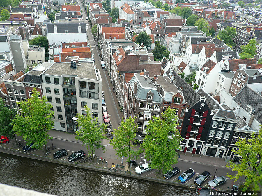 Амстердам с высоты западной церкви WesterKerk Амстердам, Нидерланды